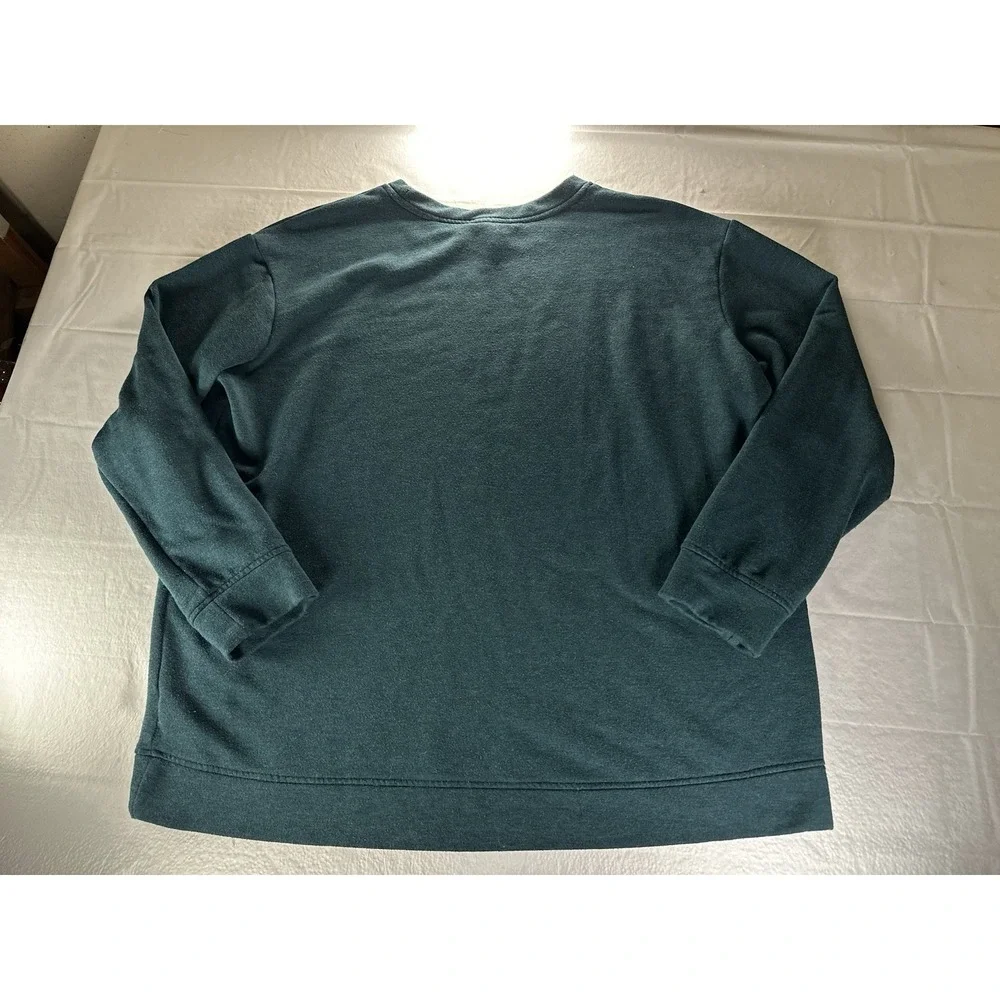 Orvis Sweater Mens XL Teal Green Modal Blend Long Sleeve‎ Crewneck Pullover